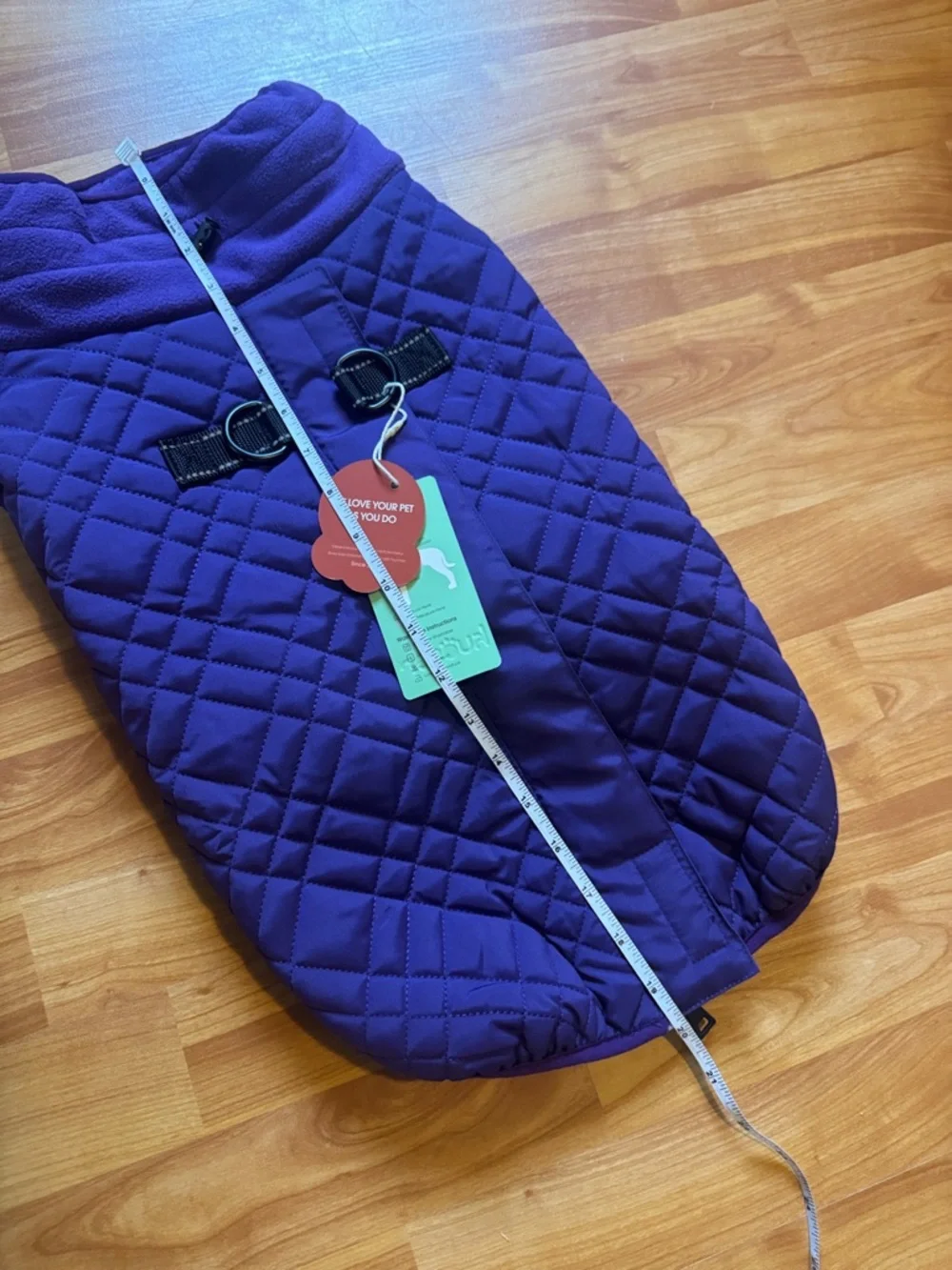 Kuoser new purple big dog puffer jacket zip‎ up coat LG